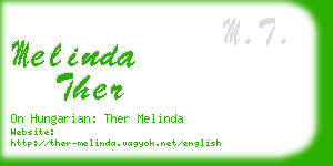 melinda ther business card